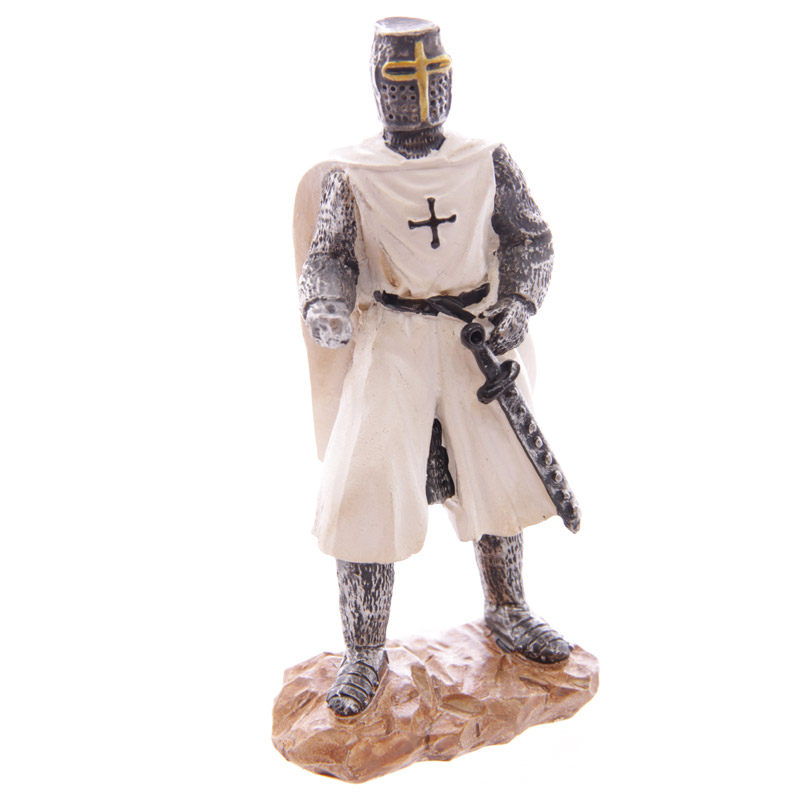 Knight Crusader - Standing without Shield (12.5cms) - Click Image to Close