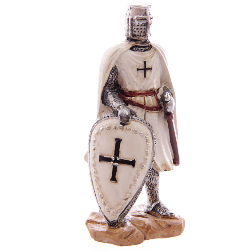 Knight Crusader - Standing with Sword & Shield in r/h (12.5cms) - Click Image to Close