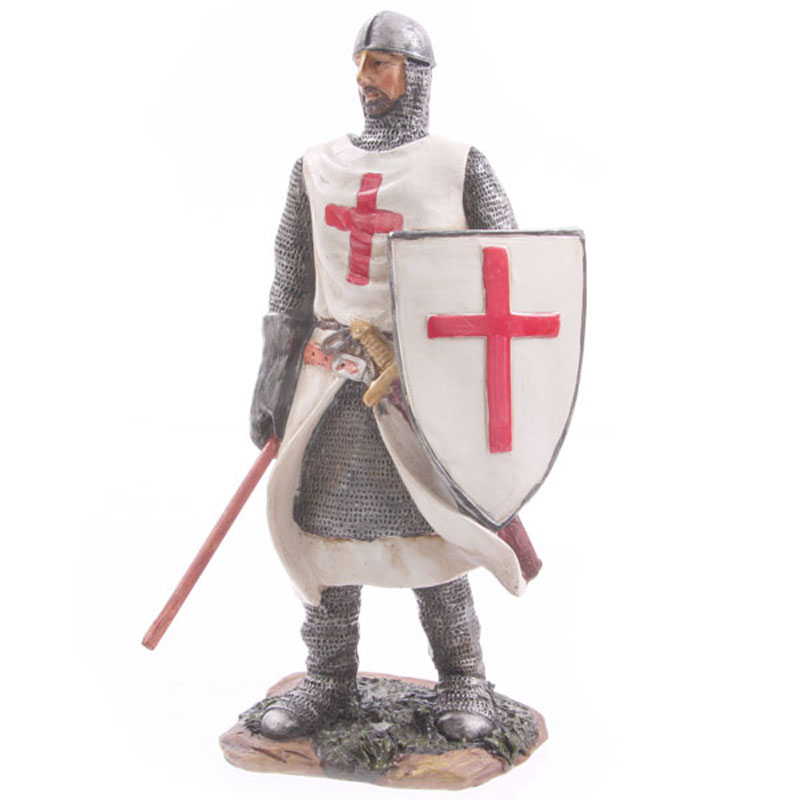 Knight Crusader - Carrying Staff (20 cms) - Click Image to Close