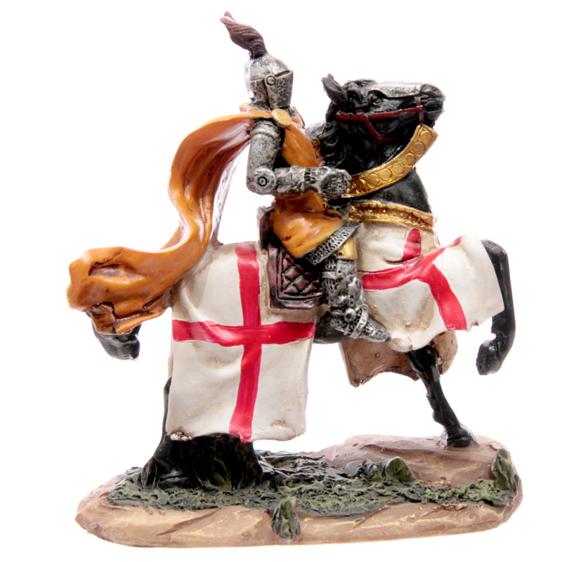 Knight Crusader - Horseman with Gold Tabbard - Click Image to Close