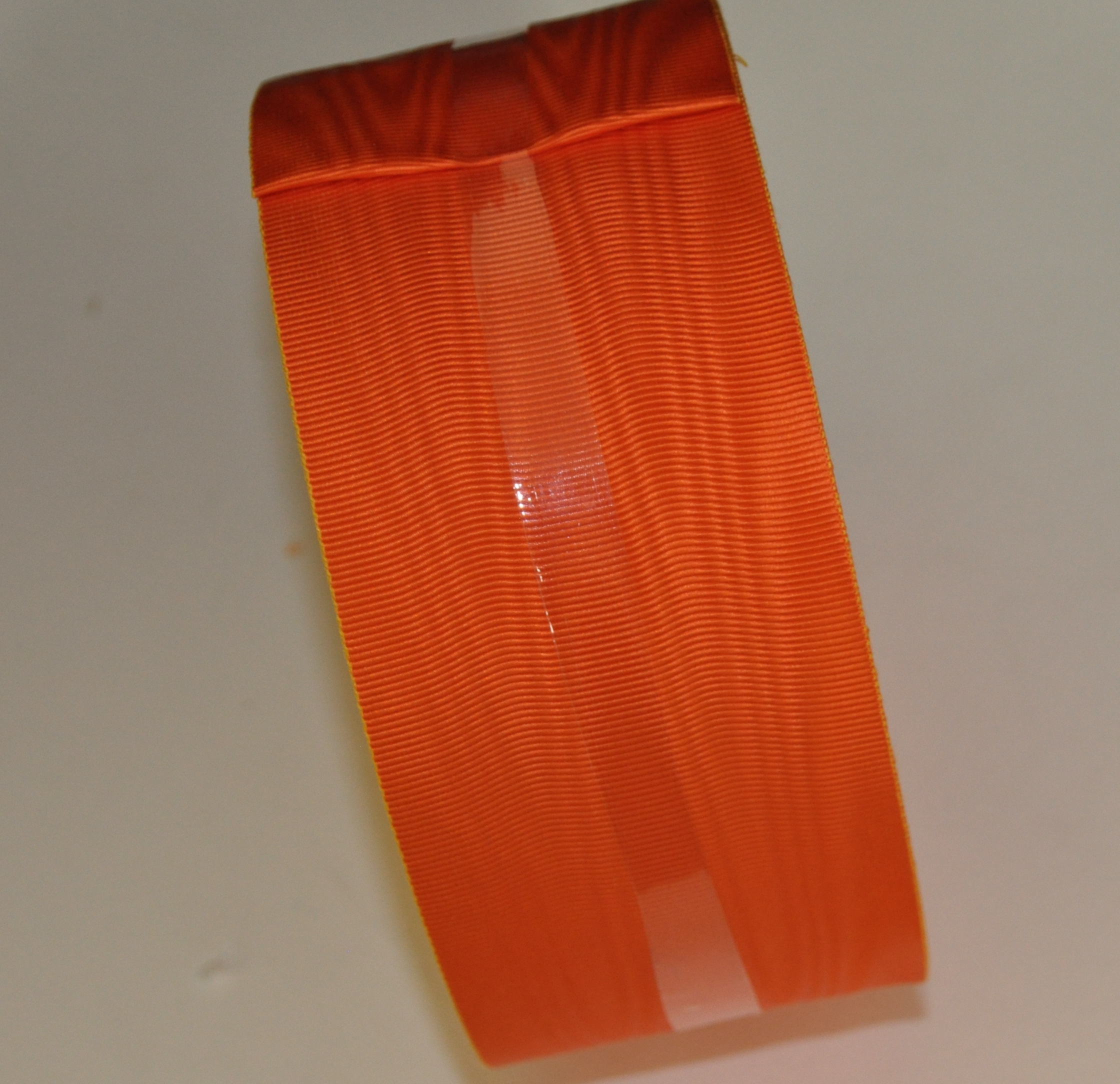 Orange Ribbon - watermarked - 75mm (per meter)