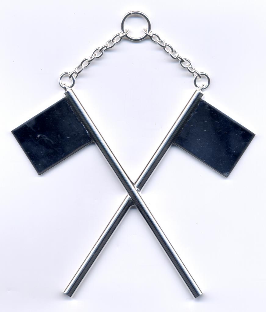 Craft Lodge Officers Collar Jewel - Standard Bearer (Scottish) - Silver - Click Image to Close