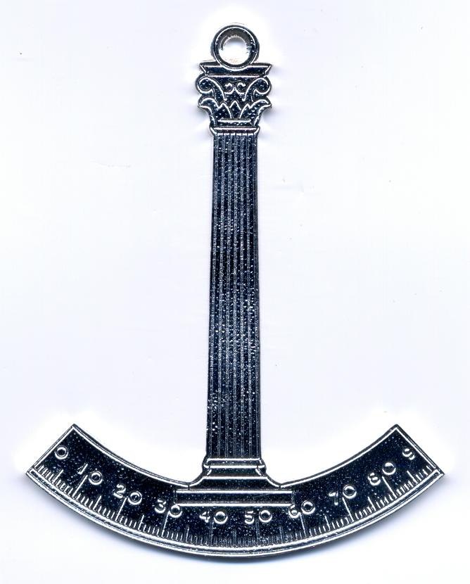 Craft Lodge Officers Collar Jewel - Architect (Scottish) - Silver - Click Image to Close