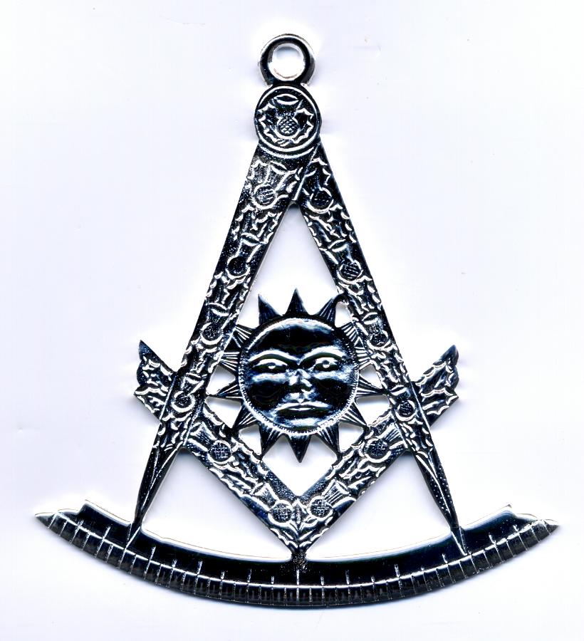 Craft Lodge Officers Collar Jewel - R. W. Master (Scottish) - silver - Click Image to Close