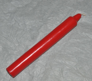 Wax Candle - 6'' Red (pack of 3)